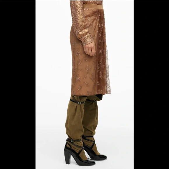 SALE | NWT ZARA COMBINATION SKIRT LIMITED EDITION - Picture 5 of 6